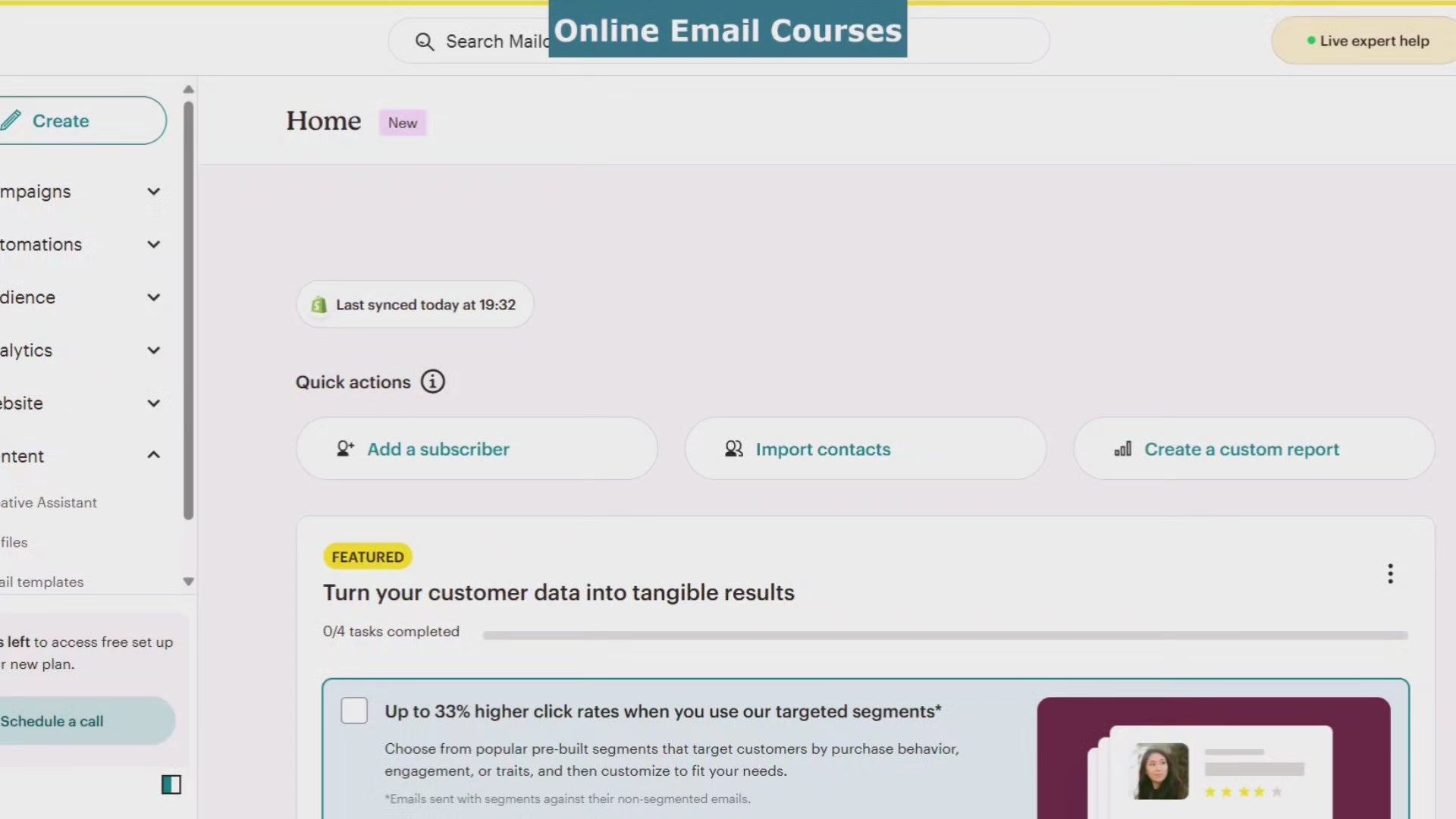 Customer reactivation automations | MailChimp | Online Email Training